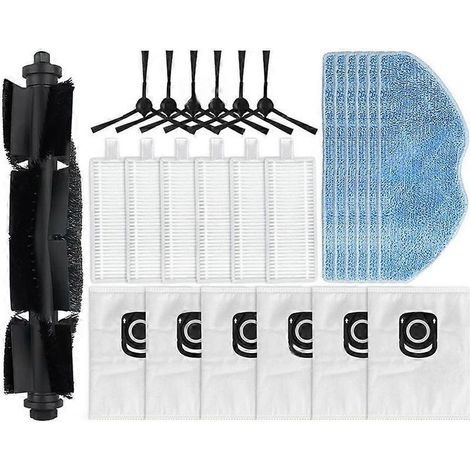 Lot de 25 pièces pour aspirateur Tefal Rowenta X-Plorer Série 75S RR8577WH / 75S+ RG8597W : brosse, filtre, lingette et sac à poussière. (1/5)