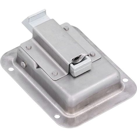 Serratura a incasso per porta in acciaio inox 304 con 2 chiavi – per rimorchio, camper, cassetta degli attrezzi e porta basculante.