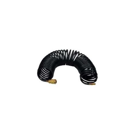 Stanley PE-Spiralschlauch, 10 Meter, Ø 6 x 8 mm, ideal für Luftdruckanwendungen, flexibles Polyethylen, schwarz, perfekt für pneumatische Werkzeuge und Druckluftanwendungen