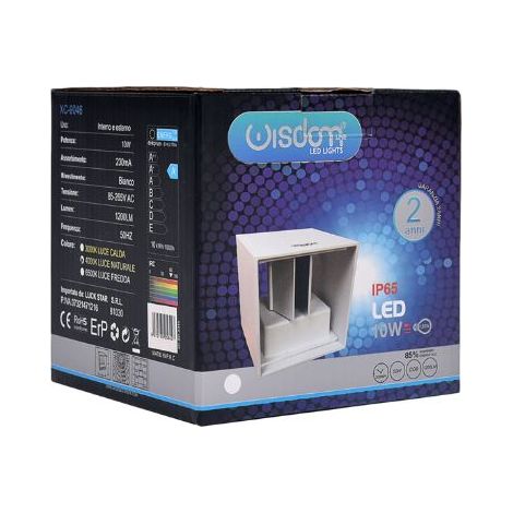 APPLIQUE LED CUBO BIANCO 10W Luce Naturale 4000k Illuminazione Naturale e Design Innovativo XC-N9046