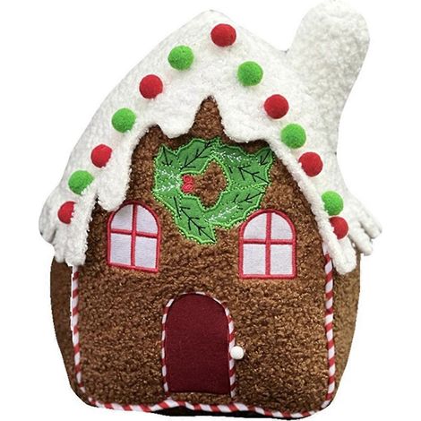 Coussin décoratif en peluche Maison en pain d'épice - Cadeau (1/5)