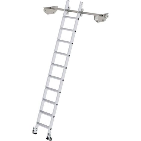 Günzburger Steigtechnik Echelle de rayonnage à marches mobile pour rayonnage double 10 marches - 044610 (1/3)