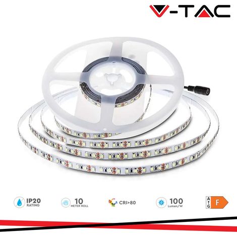 STRISCIA LED SMD2835 120 LEDS 24V IP20 3000K DOPPIO PCB 10M - Luce CALDA