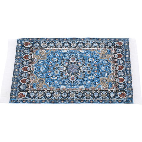 Tapis tissé pour maison de poupée à l'échelle 1:12, motif unique, accessoire de décoration miniature exquis (1/5)