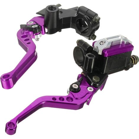7/8Inch 22Mm CNC Universal Moto Embrayage Frein Maître-Cylindre Levier Réservoir - Violet (1/5)