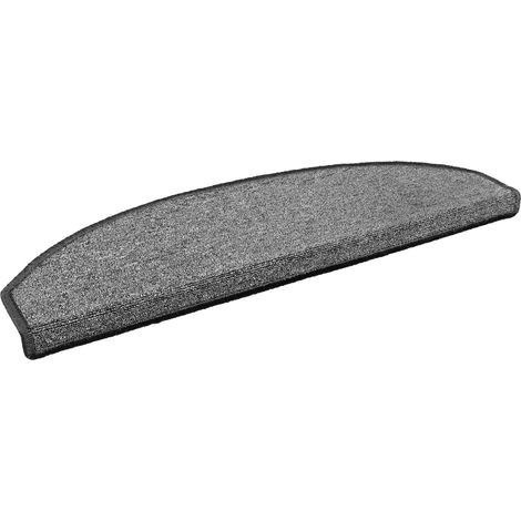vidaXL Tapis d'escalier auto-adhésifs 15 pcs Gris foncé