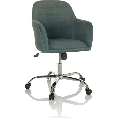Siège de bureau  / Siège pivotant / Chaise à coque SOLAO 300 Tissu vert hjh OFFICE (1/5)
