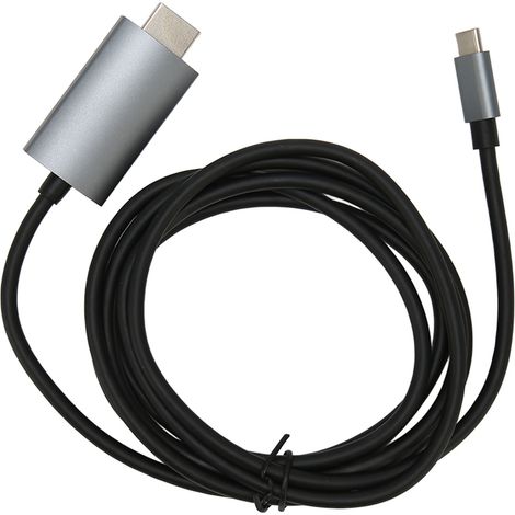 Câble HDMI vers USB-C 4K 30Hz Plug and Play pour Téléviseur et Moniteur Noir Gris (1/5)