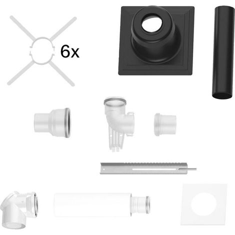 Bosch Abgaszubehör FC-Set80-C93x (oben) Grundbausatz C93x, d:80/125-110mm, 7738112548 (1/2)