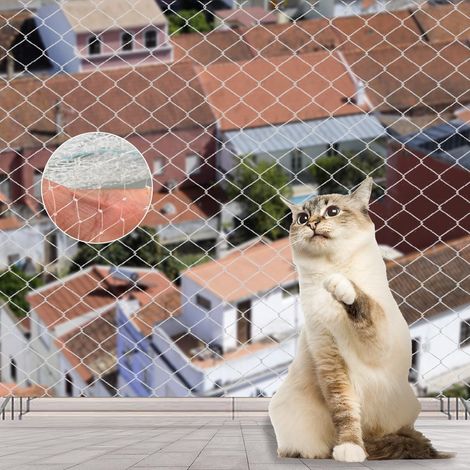 Filet Chat Balcon, 10x3m Filet de Protection pour Oiseaux, Filet Oiseau Fil de Nylon, Filet de Balcon Protection sans Perçage, Filet Anti Pigeon (1/5)