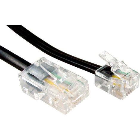 Câble téléphonique RS PRO, L 1m, Blindé Noir, Gaine PVC ( Prix pour 1 )
