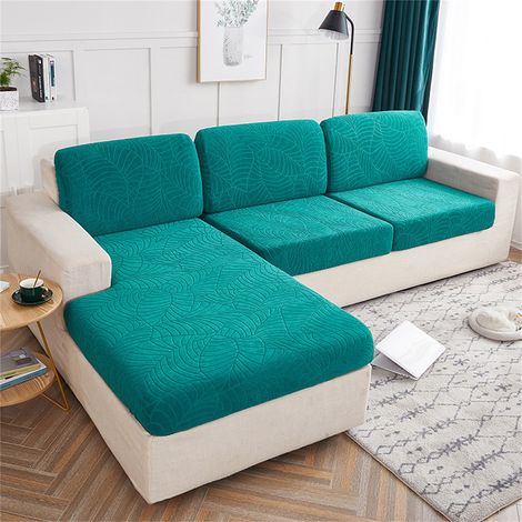 Housse De Coussin De Canapé - Élastique Haute Résilience - Protection Antitaches - Fibre Plonge - Pour Salon - Tailles 50 À 280 cm (1/4)