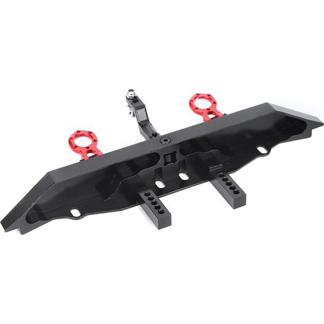 Pare-chocs arrière en aluminium avec attelage remorque pour TRX4, modèle RC noir