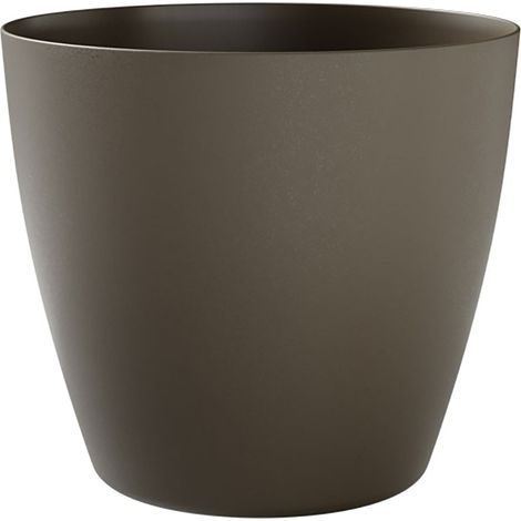 Vaso Rotondo Indoor e Outdoor Tera Bayon Kit Sand Ø35 cm in Plastica Sabbia