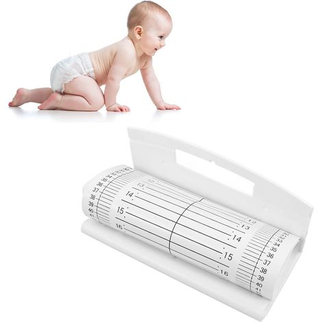 Tabla de crecimiento para bebés plegable y lavable, de 10 a 99 cm, para colgar en la pared, para medir de pie o acostado. (1/5)