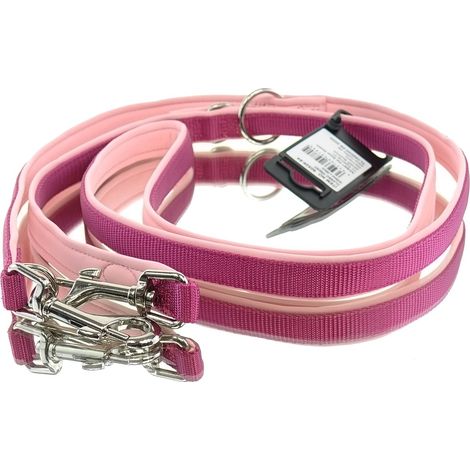 Nobby – Laisse pour chien Classic Preno – Framboise/rose, 2 m, taille XS-S, nylon et néoprène (1/2)
