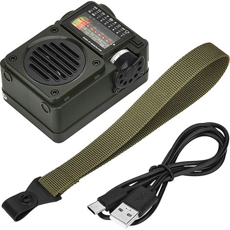 Mini-radio 700 avec poches, mini-radio rétro 10 bandes, Bluetooth, lecteur MP3 numérique rechargeable avec radio AM/FM/SW et antenne métallique rétractable. (1/4)