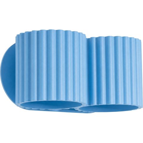 Apliques de pared Aura azul claro aluminio 2xG9 21cm Sollux (1/5)