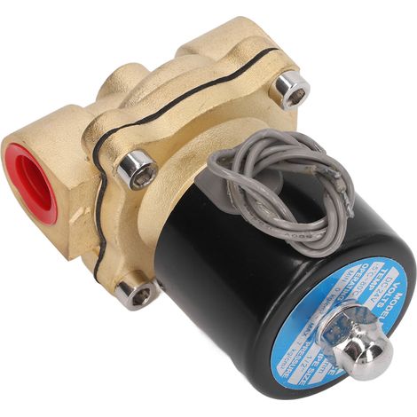 Électrovanne unidirectionnelle à 2 orifices normalement fermée, structure en laiton, bobine en cuivre, 24 V CC (1/5)