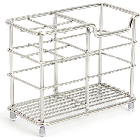 Zahnbürstenhalter aus Edelstahl, Badezimmer-Zahnpastaständer, multifunktionaler Organizer für elektrische Zahnbürsten mit 5 Fächern (1/5)