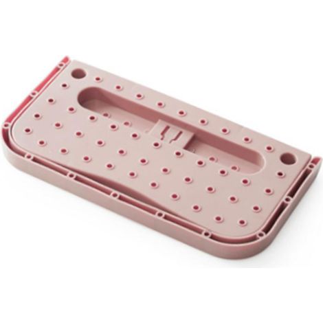 Faltbarer, selbstklebender PP-Wandgarderobenständer für Schuhe, ideal zur platzsparenden Aufbewahrung im Flur oder Badezimmer, Rosa, 27,9 x 14,5 cm