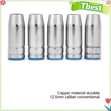 Buse à gaz conique de 15mm, 5 pièces, galvanoplastie du cuivre, pour torche de soudage Binzel MB 25AK MIG MAG, consommables de (1/4)