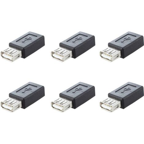 Compatible avec un adaptateur de câble 6X USB 2.0 Type A femelle vers Micro-USB Type B femelle (1/3)