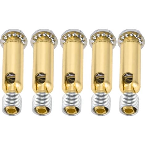 Lot de 5 supports de plafond en fer d'angle pour suspension de lampe, lustre ou rail d'éclairage. Filetage extérieur M10, articulation pivotante avec adaptateur M12, bronze, 58 mm. (1/5)