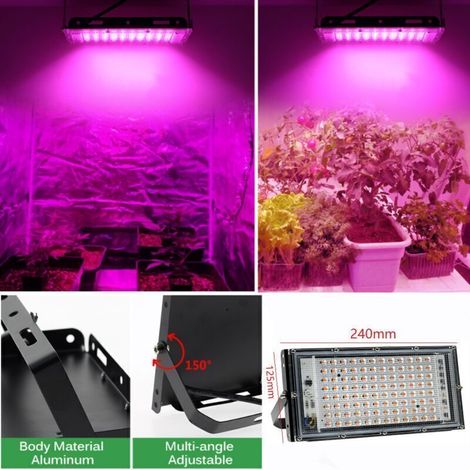 100W Lampe De Culture à Spectre Complet Lampe LED pour plante à spectre complet LED Grow Light pour plantes d'intérieur Hydroponic Légumes et fleurs,de (1/3)