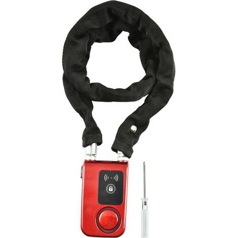 Y797G étanche intelligent Bluetooth chane de vélo serrure antivol Smartphone contrle serrure rouge (1/5)