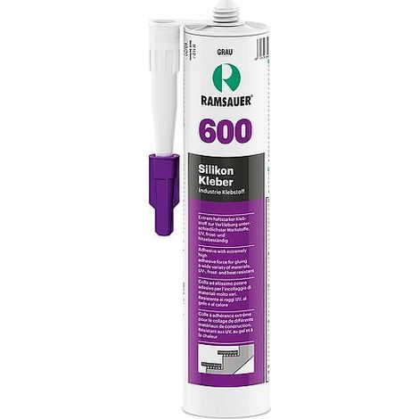 Colle silicone 600 gris, 310ml