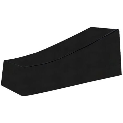 PA Garten-Liegestuhl-Abdeckung, wasserdicht, winddicht, strapazierfähiges 210D-Oxford-Gewebe, Sonnenliegen-Abdeckung (210 x 75 x 40/80 cm), Schwarz (1/5)