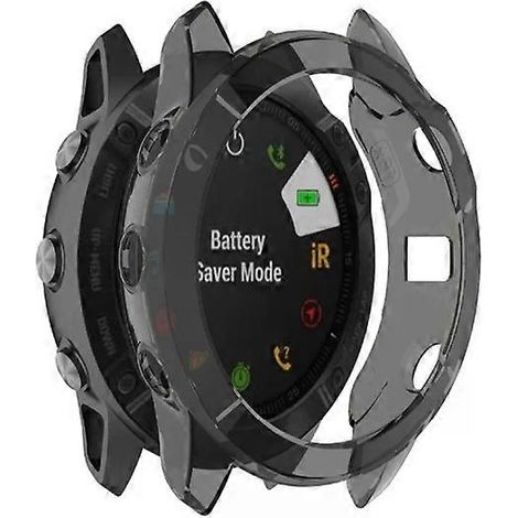 Étui de protection Garmin Fenix 6X - TPU, demi-couverture, noir (1/5)