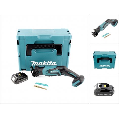 Sierra de sable sin cable Makita DJR 183 Y1J 18V + 1x batería 1,5 Ah + Makpac - sin cargador