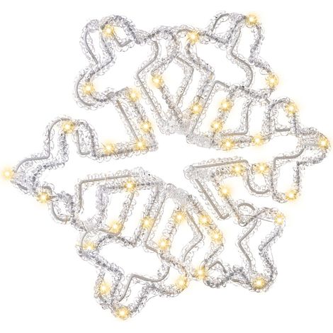 Beliani Outdoor Decoration LED White Acrylic Indoor Christmas Accessory Synthetic Material, Does Not Require Assembly, For Outdoor Use, 32 x 5 x 28 cm, Moisture Resistant SILVERAN (1/5)