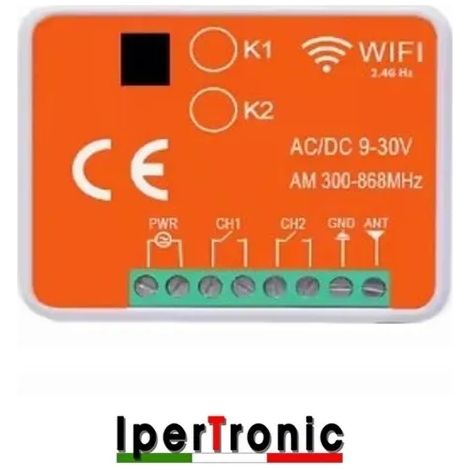 RICEVENTE BICANALE WIFI E RADIO 300-868 MHZ