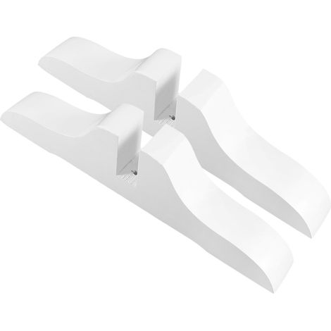 Lot de 2 séparateurs de pièce - Pieds blancs - Support stable pour cloisons et paravents pliables - Peu encombrant - Montage facile - Convient pour la maison et le bureau (1/5)