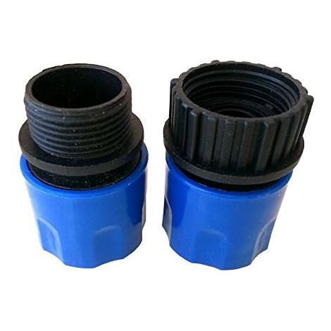 Bleu Extensible Garden Hose Adaptors Connector Tuyau d'arrosage mâle et femelle Adaptateurs Connecteur pour Tap et Vaporisateur (1/5)