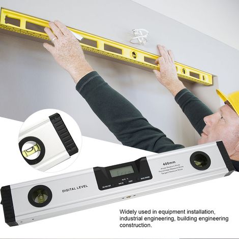 Règle numérique de niveau LCD inclinomètre rapporteur d'angle aimantée laser 400 mm aluminium (1/5)
