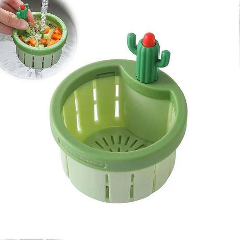 Filtre d'évier Cactus - Filtre de cuisine avec bouton-poussoir pour un nettoyage facile Beige