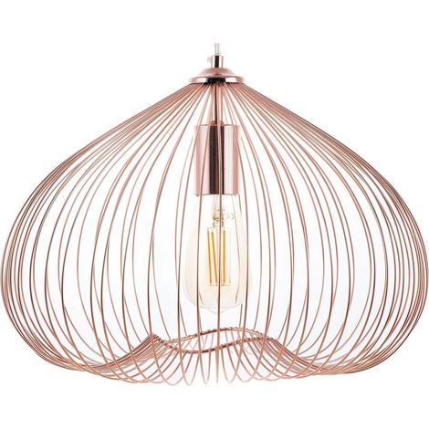 Lampada da soffitto, in metallo rame Tordino