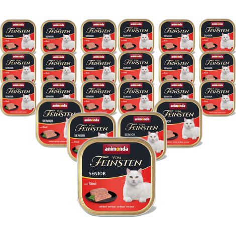 Nourriture humide pour chat ANIMONDA Vom Feinsten Senior bœuf 25x100g (1/2)