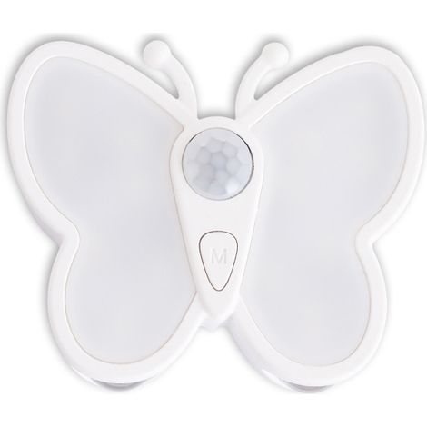 Lampe und Bewegungsmelder, Papillons Lampe Detector de Mouvement Interieur, Veilleuse LED Wiederaufladbare Lumiere 3 Modi, (1/5)