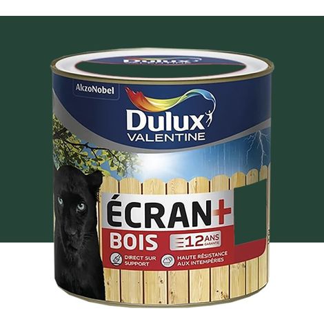 Peinture bois DULUX VALENTINE Ecran+ Bois Vert Basque 2 L (1/2)