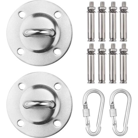 Easy Hamac,Crochet De Plafond,Crochet en Acier Inoxydable de Mur et Plafond Fixation,Suspension Murale en Acier Inoxydable (1/5)