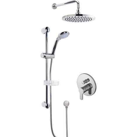 Nuie Arvan Manual Concealed Complete Mixer Shower with Diverter - Chrome (1/2)