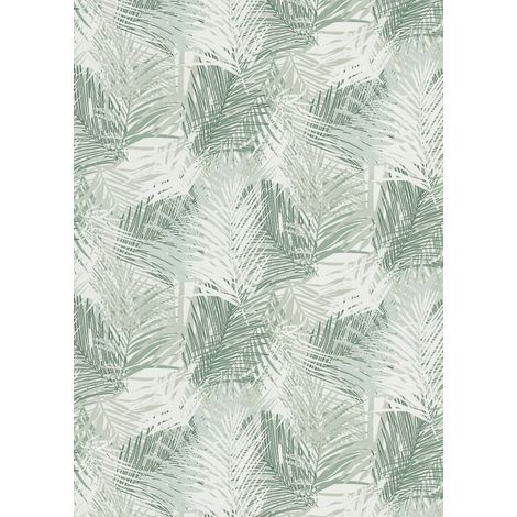 Strukturtapete 10350-07 Vliestapete Blumen Floral 0.53 x 10.05 m Erismann Collage Grün