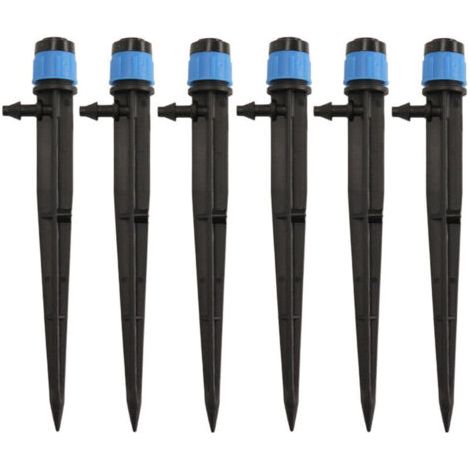 BUNTHAUS PA 50 Stück Mikro-Wasserdurchflusssprinkler, T-Audace 360-Grad-8-Spitzen-Wasserdurchflussstrahler für 1/4\" (4-7 mm) Rohr, für Garten-Wasserdurchflusssystem, (1/4)