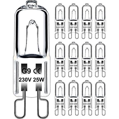 Ampoule G9 25 W 230 V à intensité variable, blanc chaud, ampoule halogène G9, tolérance 300 °C, ampoule G9 pour four à micro-ondes (1/5)