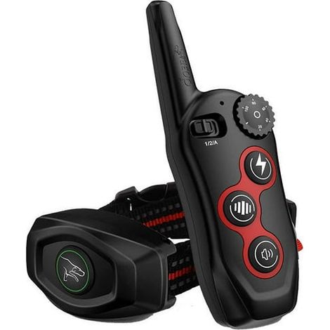 Collier de dressage pour chien, collier électrique pour 2 chiens avec télécommande portée 1300 pieds, 3 modes éducatifs : bip, vibration, choc, imperméable IPX7 rechargeable, adapté aux petits, moyens (1/5)